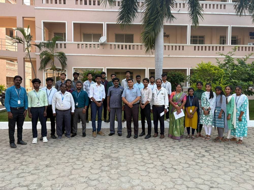 Alfrah Cognix team with college staff and students outside a college building