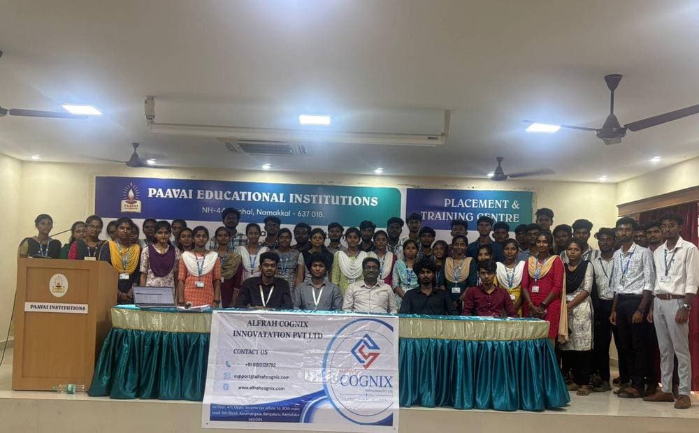 Alfrah Cognix placement training session at Paavai Educational Institutions
